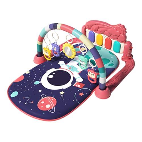 Aublinto Baby Spielzeug Baby fitnessstudio Spieldecke Erlebnisdecke Spielmatte mit Spielbogen Krabbeldecke Spielzeuge Laufgitterfunktion Kissen von den Ersten Lebenswochen 0-2 Jahre von Aublinto