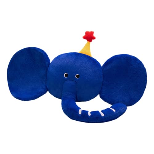 Aublinto Cartoon Elefant Plüsch Kissen sanfte gefüllte Elefantenspielzeug 85 x 60 cm perfektes Plüschgeschenk für Kinder und Erwachsene Blau Elefantenkissen Plüschkissen Stoffkreaturenspielzeug von Aublinto