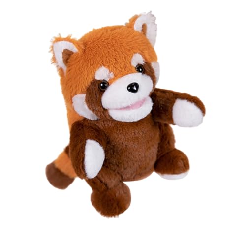 Aublinto Cartoon Plush Toy Tier Handpuppe, Liebreiziges kleines Kreaturen Handpuppe für fantasievolles Spielen, Kids aus PP-Watte Brown Waschbär von Aublinto