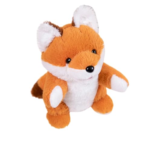 Aublinto Cartoon Plush Toy Tier Handpuppe, Liebreiziges kleines Kreaturen Handpuppe für fantasievolles Spielen, Kids aus PP-Watte Orange Fuchs von Aublinto