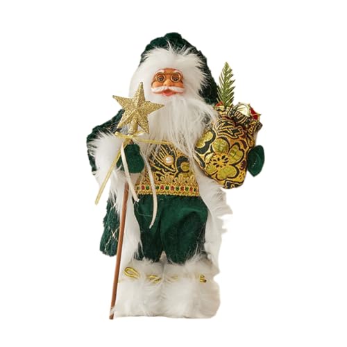 Aublinto Dekofigur Winter Weihnachtsmann Weihnachtsmannfigur Nikolausfigur Christmas Paradise stehender Weihnachten Weihnachtsbaum Dekoration Christbaumschmuck Geschenk Party 30 cm von Aublinto