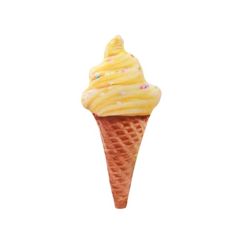 Aublinto Eiscreme-Plüsch Ice Cream Cone Plüschtier Stofftier Plüschtier Soft Ice Cream Doll Plüsch-Hundespielzeug für kleine und mittelgroße Hunde lebensmittelförmiges Welpenspielzeug Spielzeug von Aublinto