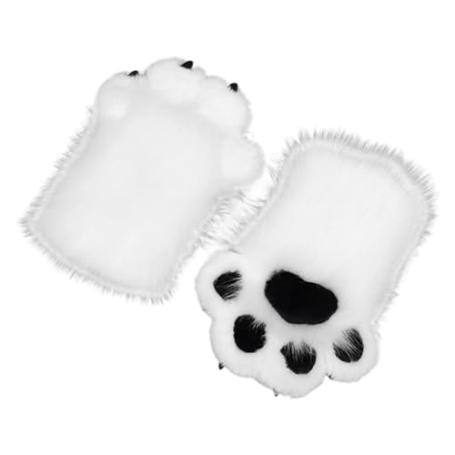 Aublinto Fingerlose Fleischpad Handschuhe Cartoon Plüsch Wärme Kostüm Handschuhe Exponierte Finger Simulation Pfote Frischer Frühlingstrend von Aublinto