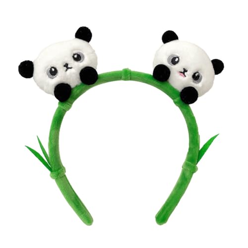 Aublinto Gepolstertes Stirnband Anime Cosplay Haarband Stirnbänder Für Kinder Panda-haarreifen Süße Stirnbänder Mit Panda-ohren Panda-make-up-stirnband Stoff Fräulein Schmücken Erwachsener von Aublinto