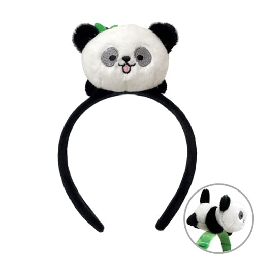 Aublinto Gepolstertes Stirnband Anime Cosplay Haarband Stirnbänder Für Kinder Panda-haarreifen Süße Stirnbänder Mit Panda-ohren Panda-make-up-stirnband Stoff Fräulein Schmücken Erwachsener von Aublinto