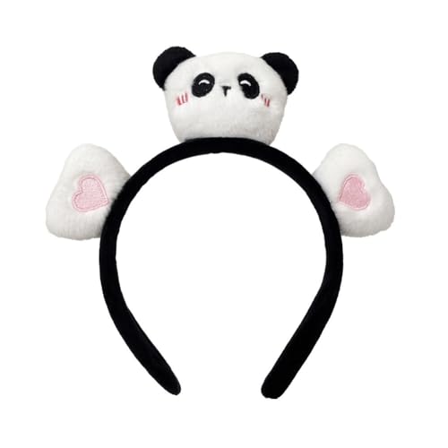 Aublinto Gepolstertes Stirnband Anime Cosplay Haarband Stirnbänder Für Kinder Panda-haarreifen Süße Stirnbänder Mit Panda-ohren Panda-make-up-stirnband Stoff Fräulein Schmücken Erwachsener von Aublinto