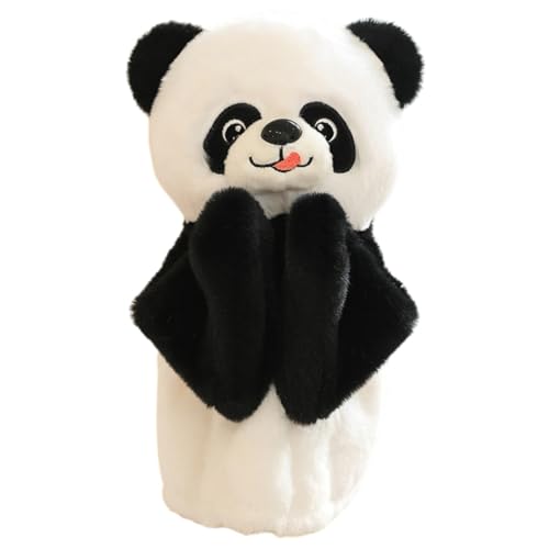 Aublinto Interaktive Box-Serie Handpuppe, Handpuppe für engagiertes Spielzeit und Geschichtenerzählen, Plush Spielzeug Rollenspiel Erzählung Puppen aus PP-Watte Black Panda von Aublinto