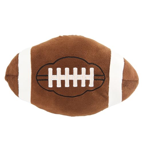 Aublinto Kugelförmiger Plush Kissen Sport Plush Kissen - Plush PP Cotton Kissen für Heimdeko und Geschenke Brown Fußball von Aublinto