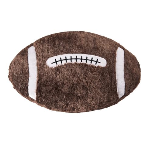 Aublinto Kugelförmiger Plush Kissen Sport Plush Kissen - Plush PP Cotton Kissen für Heimdeko und Geschenke Brown Fußball von Aublinto