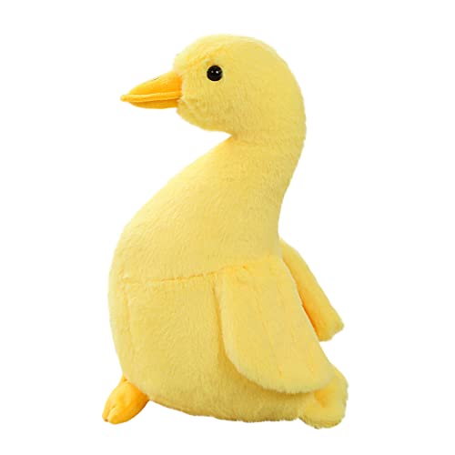 Aublinto Kuscheltier Cartoon Ente Plüsch Puppe Stofftiere Dekokissen puppen Gans Tierische Große weiße Gans Plüschtier Weich Süßes Gans Kuscheltier Spielzeug Tier für Erwachsene Kinder Geschenke 30 cm von Aublinto