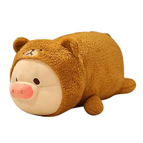 Aublinto Kuscheltier Plüschtier Cartoon Süßes Schwein Plüsch Puppe Spielzeug Stofftiere Dekokissen Puppen Kinder Kissen Weiches Geburtstagsgeschenk Dekoration zu Hause Plüschspielzeug für Babys 35 cm von Aublinto