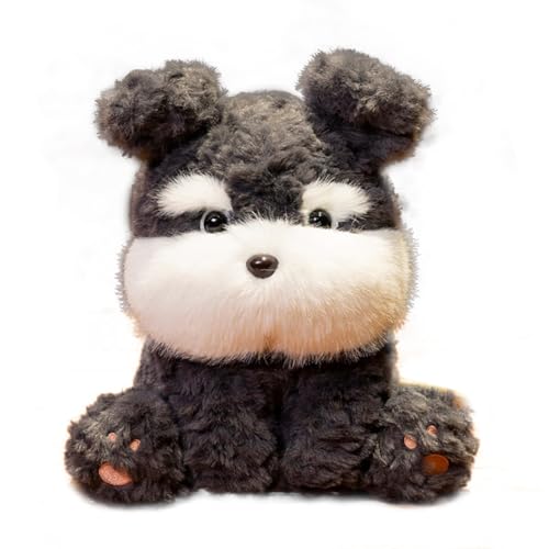 Aublinto Lieber Plush-Puppy aus hochwertigem PP-Cotton Kinder, Jungen und Mädchen zum Geburtstag oder jeder Anderen Feier Grey Hund von Aublinto