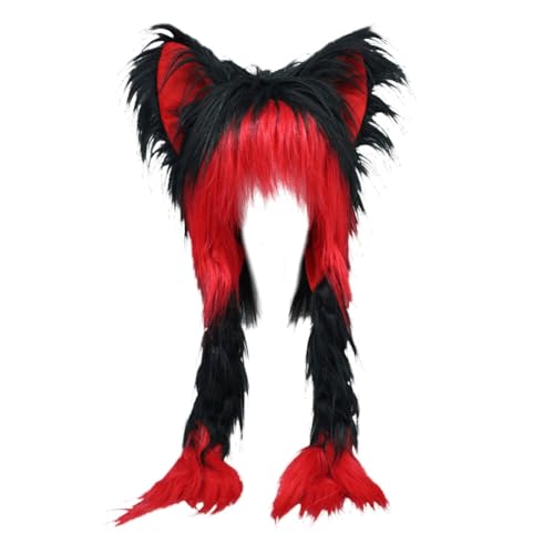 Aublinto Niedliche haarschmuck Stirnband Haarnadelcosplay anime Halloween Kostüm Handgefertigtes Kunstpelz Katzenohren Stirnband Künstliches Katzenohren Stirnband Tierohr Stirnband Kostüm von Aublinto