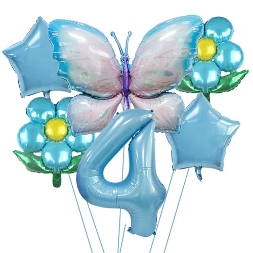 Aublinto Party-Deko Luftballons Geburtstag Happy Birthday Ballon Schmetterling Deko Geburtstag Schmetterling Deko Geburtstag für Baby Shower Graduierung Jahrestag Party Dekoration Typ 1 von Aublinto