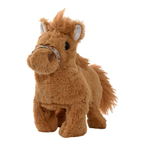 Aublinto Plüschpferd zum reiten, Pferd Kuscheltier Stehend Pony Horse Plush Toy Plüschpuppe Weiches Pferd Plüschtier Cuddlekins Kuscheltier für Kinder Jungen Mädchen Geburtstagsgeschenk Plüschtier von Aublinto