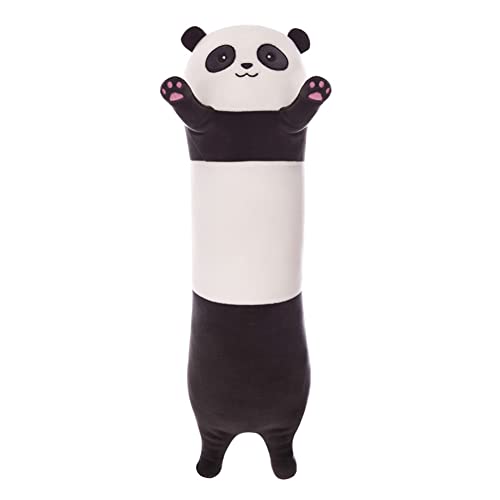 Aublinto Plüschtier Stofftier Plüsch Weiche Kissen Plüsch Long Throw Schlafkissen Baumwolle Kissen Kuschelig Gefüllte Niedliche Plüschpuppe Spielzeug Stofftiere Plüschtier Geschenk Panda, 110 cm von Aublinto