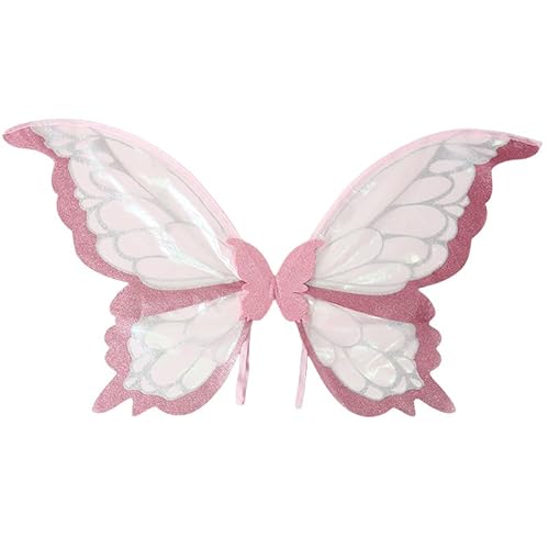 Aublinto Schmetterling Kostüm Damen, Karneval Kostüm Damen, Feenflügel mit Elfenohren, Erwachsene Fee Kostüm,Bunter Schmetterling Umhang,für Halloween Fasching Party Cosplay, Butterfly Wing DA002 von Aublinto