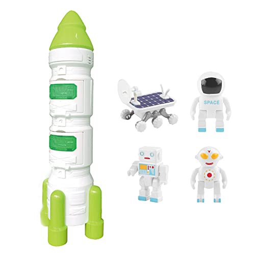 Aublinto Space Raketen Spielzeug für Kinder Space Shuttle Modell für 3 6 8 9 Jahre Kinder Space Mission Raumschiff Spielzeug Weltraum-Abenteuerspielzeug mit Lichtern Lernspielzeug für Raumschiff von Aublinto