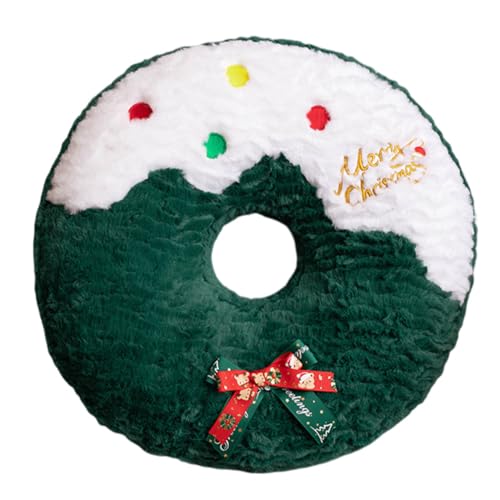 Aublinto Spielzeug Puppe Cartoon Tierpuppen Kuscheltier Festliches Weihnachts Plüsch Dekokissen Weihnachtskissen Deko Spielzeug Festival-Deko-Kissen Weihnachts-Donut 20 cm von Aublinto