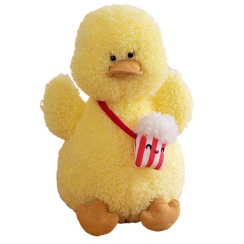 Aublinto Spielzeug Puppe Cartoon Tierpuppen Kuscheltier Kuscheltiere Enten-Plüschkissen superweiche Entenpuppe süße Plüschente Sofakissen Ente Stofftier für Festivalgeschenke Gelb, 25 cm von Aublinto