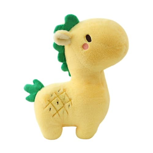 Aublinto Spielzeug Puppe Cartoon Tierpuppen Kuscheltier Kuscheltiere Plüschpuppe Entzückendes Plüschtier süße von Früchten inspirierte pelzige Begleiterin Ananas-Hirsch-Plüschpuppe 52 cm Gelb von Aublinto