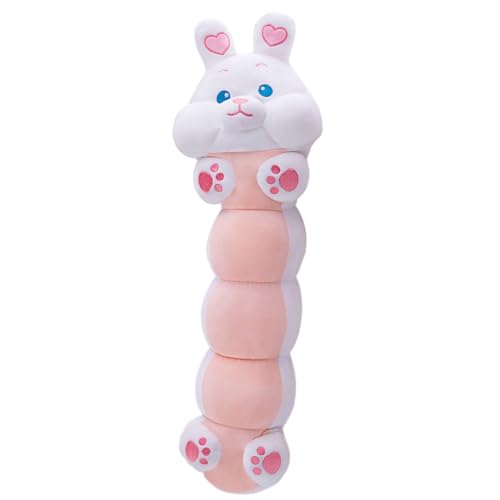 Aublinto Spielzeug Puppe Cartoon Tierpuppen Kuscheltier Kuscheltiere Plüschpuppe Lange Süße Plüschtier Kissen Kuscheltier Schlafkissen Wurfkissen Super weiche Stofftier Spielzeug Weiß, 120 cm von Aublinto