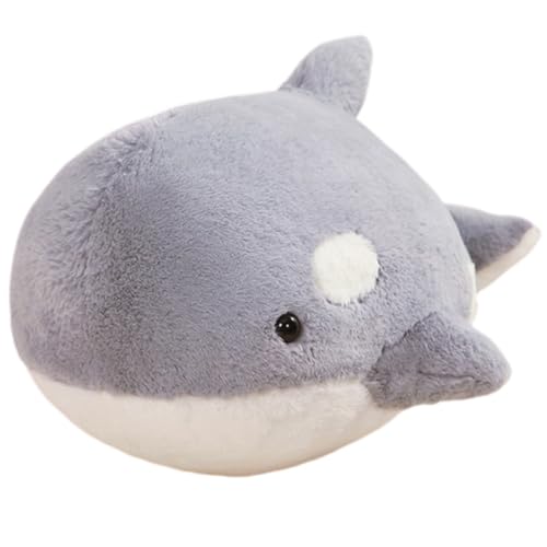 Aublinto Spielzeug Puppe Cartoon Tierpuppen Kuscheltier Kuscheltiere Plüschpuppe Tier Kissen Plüschtier Stofftier Kuscheltier Cartoon Kissen Süß Geschenk Unisex Kuscheltier grau, 45 cm von Aublinto