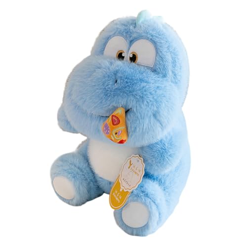 Aublinto Spielzeug Puppe Cartoon Tierpuppen Kuscheltier Kuscheltiere Plüschpuppe Weiches Dinosaurier-Puppenspielzeug Plüsch-Wurfkissen Dinosaurier Stofftierspielzeug Blau, 45 cm von Aublinto