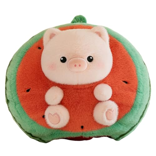 Aublinto Spielzeug Puppe Cartoon Tierpuppen Kuscheltier Kuscheltiere PlüschpuppeEntzückende Cartoon Obst Tier Plüsch weiche Stofftier Obst umarmt Kissen Home Decor Wassermelone von Aublinto