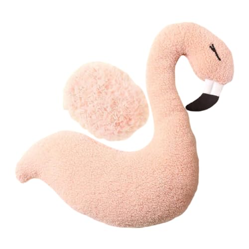 Aublinto Süße Vogel-Form Kissen für Baby Foto-Ausrüstung und Dekoration, Neuesborn Foto-Ausrüstung Baby Foto Kissen aus PP-Watte pink Flamingo von Aublinto