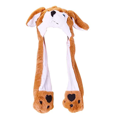 Aublinto Tier Ohr Hut Hasen Mütze Bewegliche Ohren Hasenohren Hut Bewegliche Ohren Mütze Tiermütze Ohren Bunny Hat Kaninchen Hut Niedlich Plüsch Tier Ohr Hut für Geburtstagsgeschenk Cosplay von Aublinto