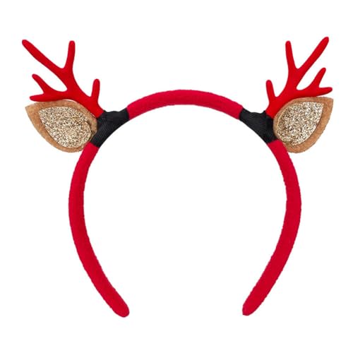 Aublinto Weihnachten Hirschgeweih Stirnband Weihnachts Haarreifen Geweih Rentier Geweih Haarreif Weihnachten Haarschmuck Elchgeweih Kopfschmuck Headware für Weihnachtsfeier Karneval Party von Aublinto