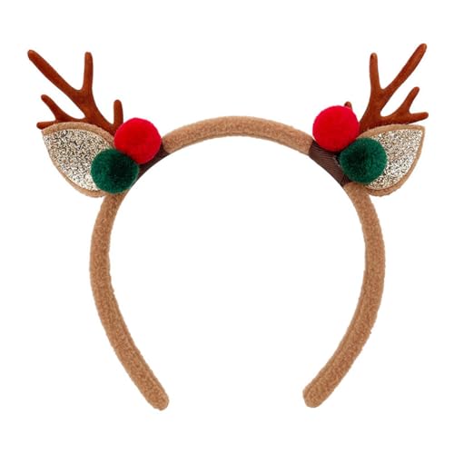 Aublinto Weihnachten Hirschgeweih Stirnband Weihnachts Haarreifen Geweih Rentier Geweih Haarreif Weihnachten Haarschmuck Elchgeweih Kopfschmuck Headware für Weihnachtsfeier Karneval Party von Aublinto