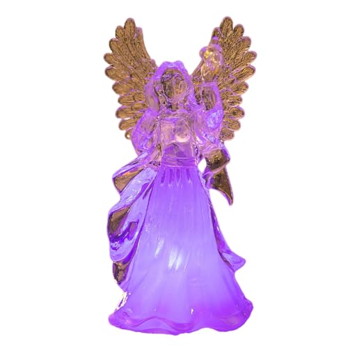 Klart Kristall-Cherub-Nachtlicht - Erotische Weihnachtsbaum-Dekoration für den Winter - Schöne Weihnachts-Geschenke aus Acryl Purple von Aublinto