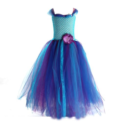 Mädchen Spitze Langes Kleid Kinder Tüll Party Prinzessin Kleid Süßes langes Feenkleid für kleines Mädchen, Cosplay, Performance, Tutu-Rock, künstlerisches Fotoshooting, Rollenspiel, Ankleideteil, XL von Aublinto