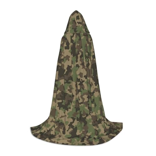 Aubnva Grüner Camouflage-Umhang mit Kapuze, Unisex, für Halloween, Cosplay, Karneval, bequem, stilvoll Aubnva Grüner Camouflage-Umhang mit Kapuze, Unisex, für Halloween, Cosplay, Karneval, bequem, stilvoll von Aubnva
