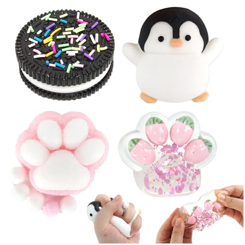 Audasi 4Pcs Taba Squishy Cat Paw Penguin Squishy Pfote Stressabbau Spielzeug Kneifende Keks Simulation Keks Stressabbau Spielzeug Fufu Squishy Squeeze Toys Angstreduzierung für Kinder Erwachsene Audasi 4Pcs Taba Squishy Cat Paw Penguin Squishy Pfote Stressabbau Spielzeug Kneifende Keks Simulation Keks Stressabbau Spielzeug Fufu Squishy Squeeze Toys Angstreduzierung für Kinder Erwachsene von Audasi