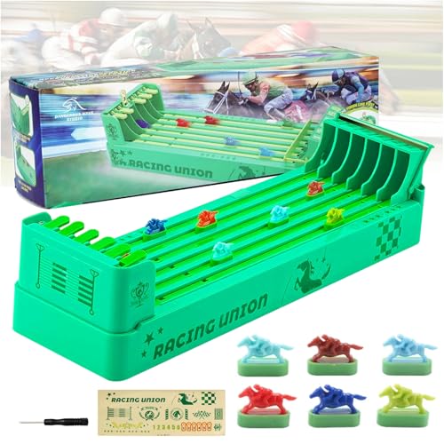 Audasi Pferderennen Brettspiel Horse Racing Game Tischspiele Multiplayers 6 Bunte Pferderennen Spielzeug Pferderennen Spiel elektrisch Unterhaltung Brettspiel für Familie Party Geburtstag Geschenk von Audasi