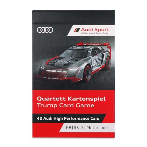 Audi 3202303000 Quartett Kartenspiel Motorsport 40 Jahre Jubiläum, Schwarz von Audi collection