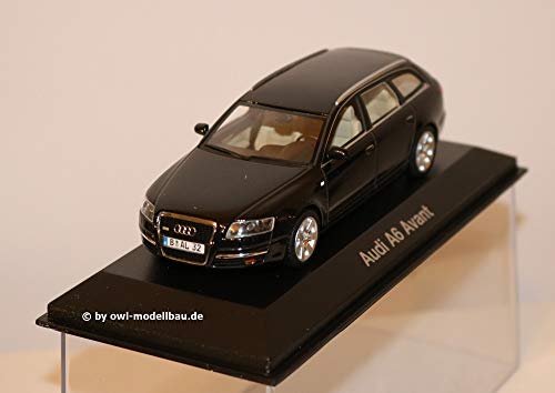 Audi A6 Avant (C6), schwarz , 2004, Modellauto, Fertigmodell, Minichamps 1:43 von Audi