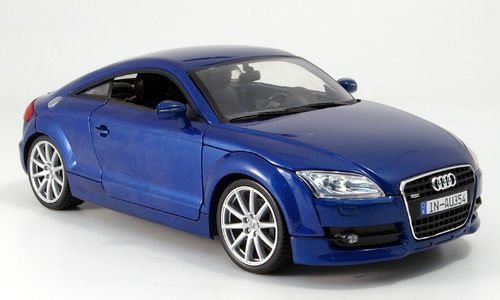 Audi TT Coupe, blau, Modellauto, Fertigmodell, Mondo Motors 1:18 von Audi