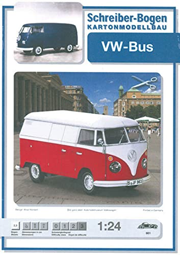 Aue-Verlag 18 x 8 x 8 cm VW Bus Model Kit von HMV HAMBURGER MODELLBAUBOGEN VERLAG