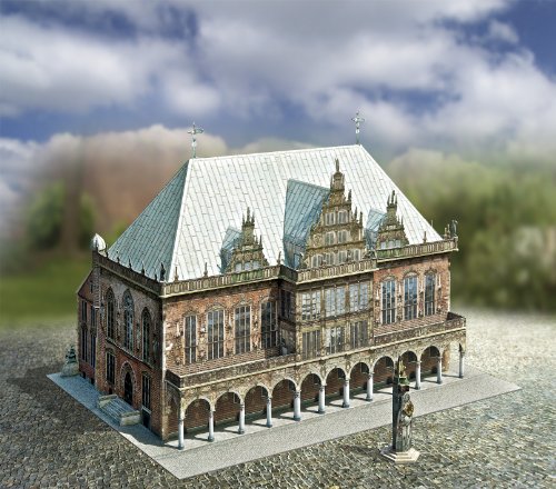 Aue-Verlag 30 x 20 x 20 cm Old Town Hall Bremen Germany Model Kit von Aue-Verlag