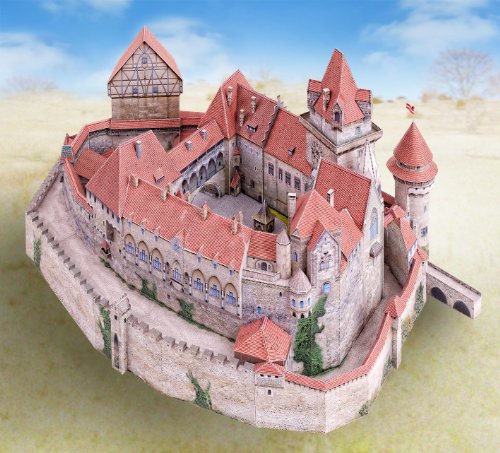 Aue-Verlag Modellbausatz Burg Kreuzenstein, 44 x 29 x 24 cm von HMV HAMBURGER MODELLBAUBOGEN VERLAG