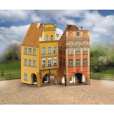 Aue-Verlag 8 x 9 x 18 cm Old Town-Set Modell Kit (4-teilig) von HMV HAMBURGER MODELLBAUBOGEN VERLAG