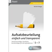 Aufsatzbeurteilung einfach und transparent 5-7 von Auer Verlag in der AAP Lehrerwelt GmbH