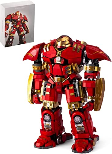 Auforua Hulkbuster Modellbausatz mit LED-Beleuchtung, 4123 Teile groß MOC Klemmbausteine Hulkbuster UCS Set, Technik Hulkbuster Bausatz von Auforua