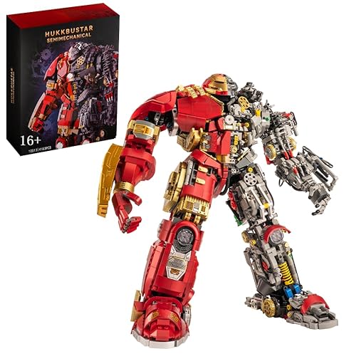 Auforua Technik Hulkbuster Modellbausatz, 4183 Teile Klemmbausteine Hulkbuster Groß MOC Set, Hulkbuster Bausteine Bausatz von Auforua