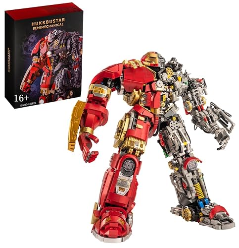 Auforua Technik Hulkbuster Modellbausatz, 4183 Teile Klemmbausteine Hulkbuster Groß MOC Set, Hulkbuster Bausteine Bausatz von Auforua