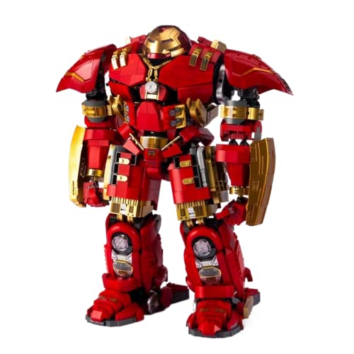 Auforua Technik Hulkbuster Modellbausatz mit LED Beleuchtung, 4123 Teile Klemmbausteine Hulkbuster groß MOC Set, Hulkbuster Bausteine Bausatz von Auforua